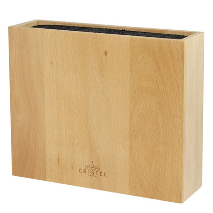 Bloc à couteaux rectangulaire en bois de hêtre