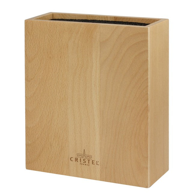 Bloc à couteaux rectangulaire en bois de hêtre
