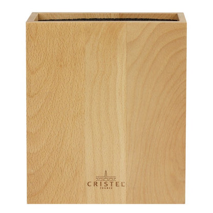 Bloc à couteaux rectangulaire en bois de hêtre