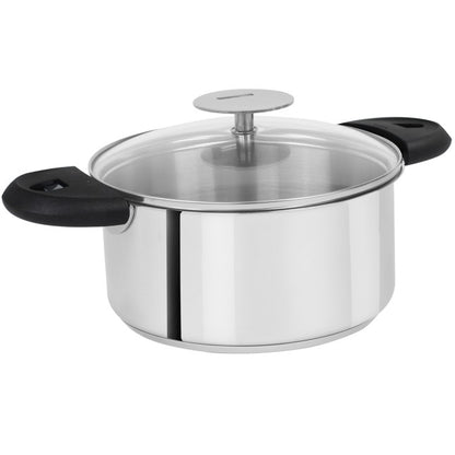 Faitout en inox à poignée amovible