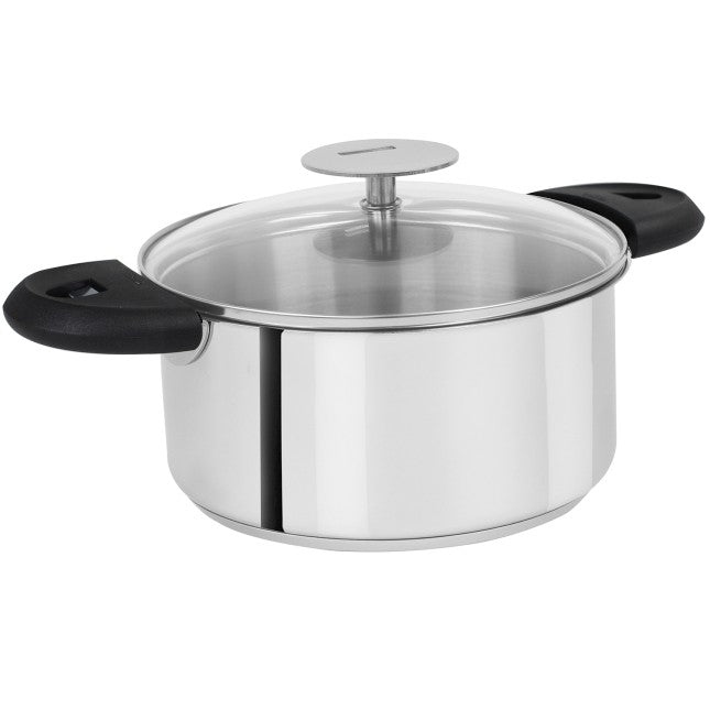 Faitout en inox à poignée amovible