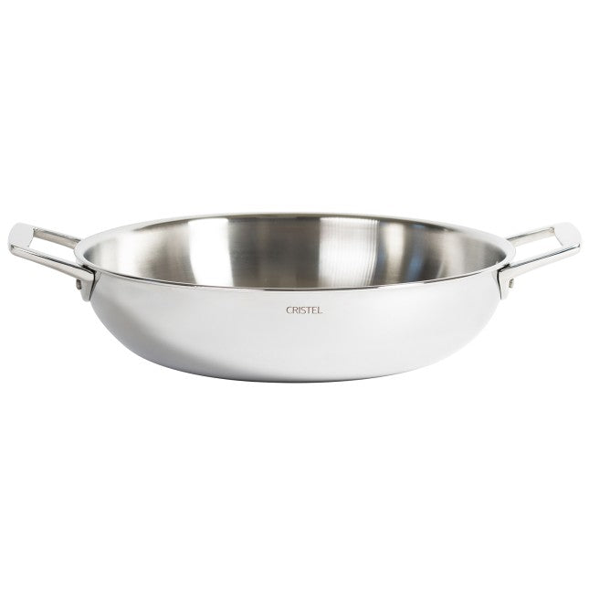 Plat sautoir en inox, 2 anses