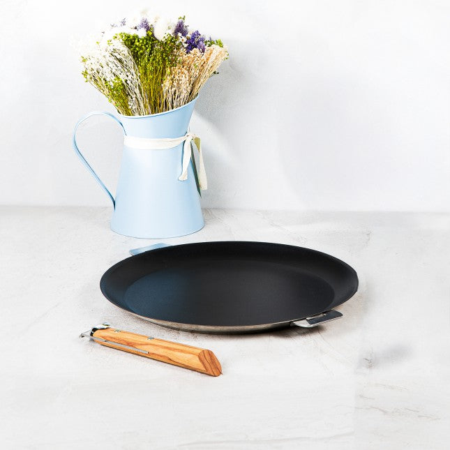 Poêle à crêpes antiadhésive en inox - amovible