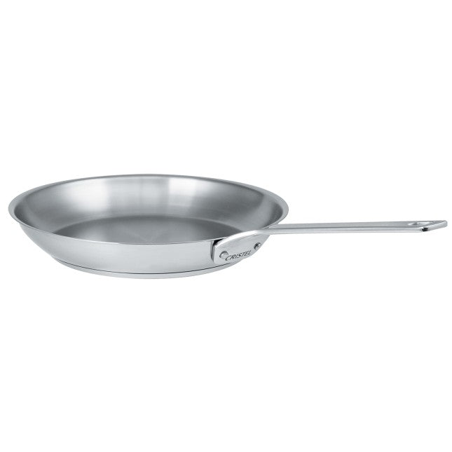 Poêle en inox brossé poignée fixe polie 1826
