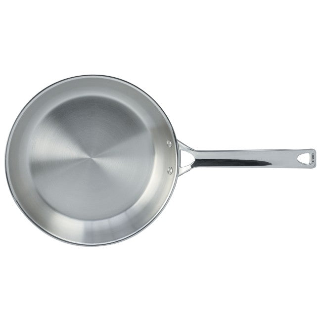 Poêle en inox brossé poignée fixe polie 1826