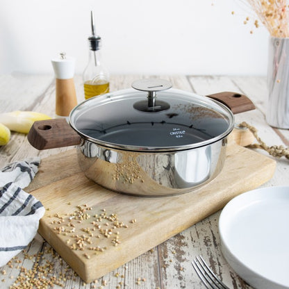 Sauteuse antiadhésive en inox amovible