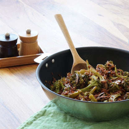 Wok en inox antiadhésif Exceliss®+ Ø28 cm - poignée amovible